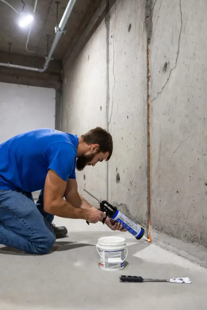 Basement Wall Crack Sealing in Detroit