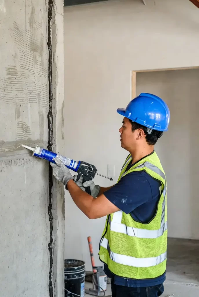 Basement Wall Crack Sealing