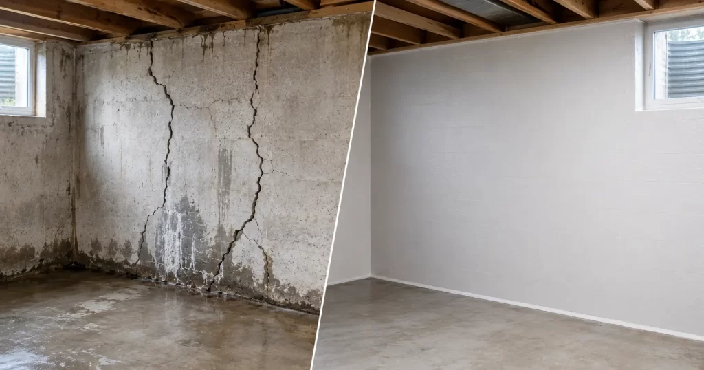 Basement wall repair